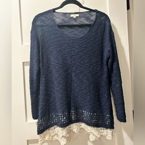 The cutest lightweight sweater with lace